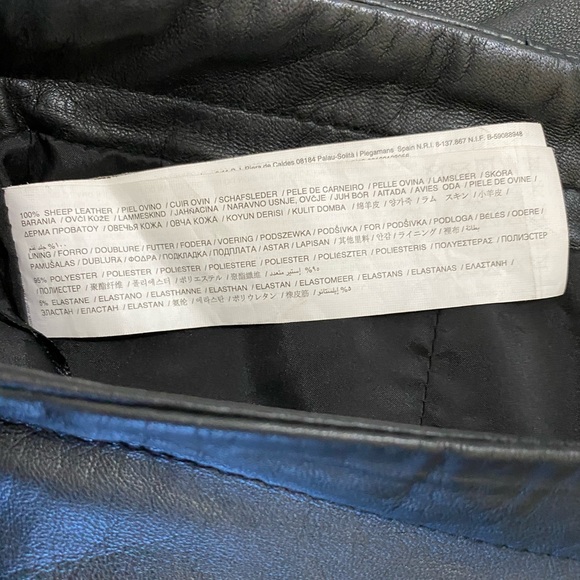 MNG Black Sheep Leather Skinny Pants Size 8 - Picture 4 of 4